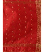 DESH BIDESH Women`s Bengal Cotton Silk Pure Handloom Cotton Saree Kohinoor Work With Blouse Piece(Red)